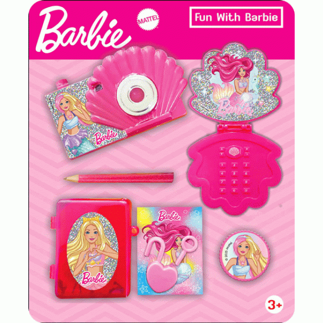 Barbie ภาพระบายสีแสนสวย MERMAID Club + ชุดเครื่องเขียนและกล้องถ่ายรูป